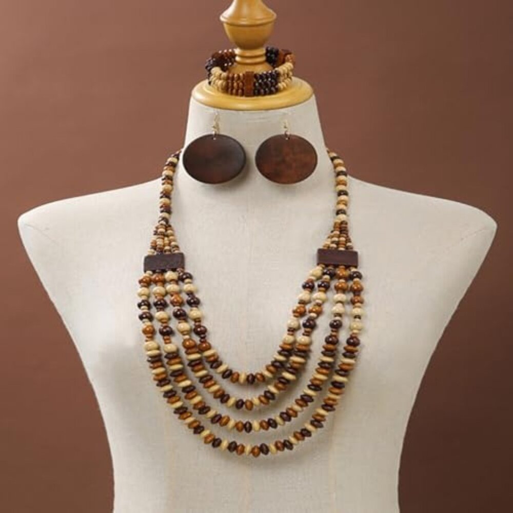 Brown Earrings‎ Jewelry Sets Boho Gold Hoop Earrings for Women